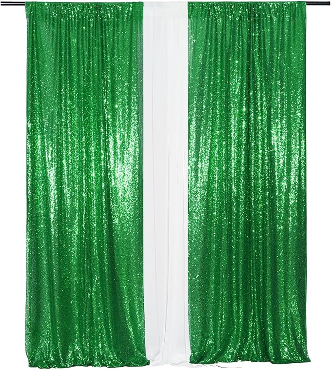 Eternal Beauty 2 PCS Sequin Backdrop Curtain, Sequin Wedding Backdrop - Image 9