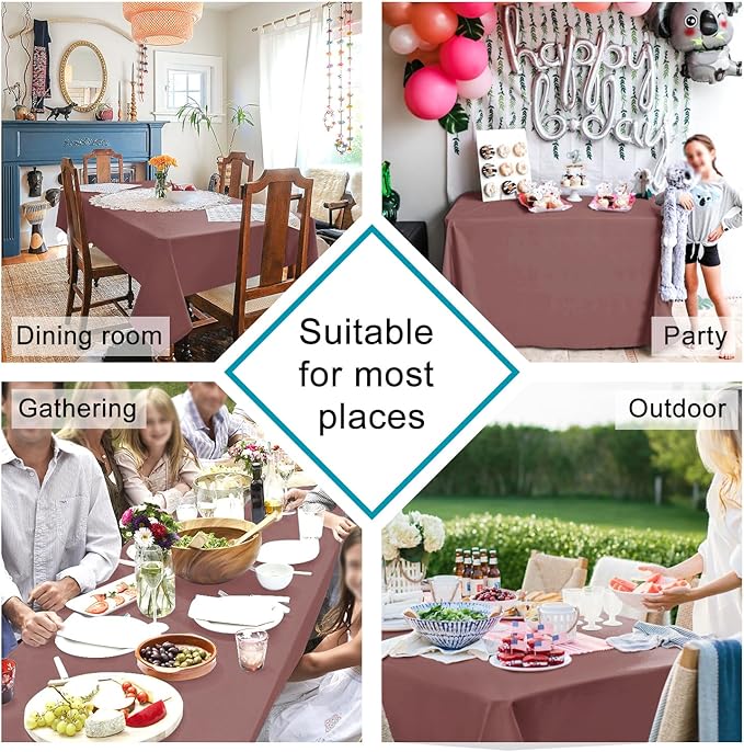 Hiasan Dusty Rose Tablecloth for Rectangle Tables - Image 2