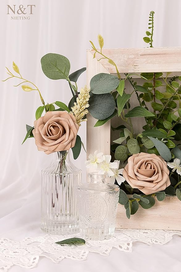 N&T NIETING Artificial Flowers, Dusty Brown - Image 5