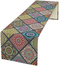 Boho Bohemian Table Runner, Vintage Indian Floral Print Table Cover by JanJCurt