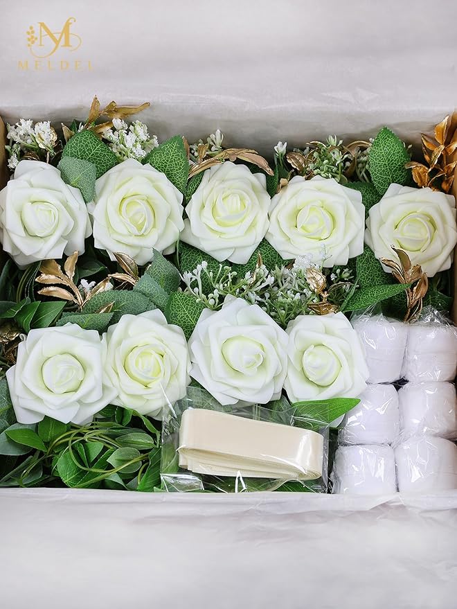 Meldel Wedding Chair Decorations Aisle Floral Set of 10 Artificial Flowers - Image 9