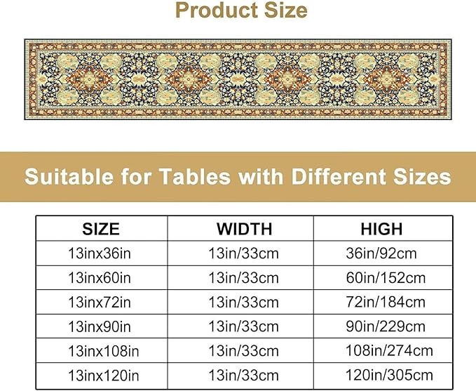 Vintage Boho Floral Table Runner, Elegant Luxurious Rustic Country Farmhouse - Image 4