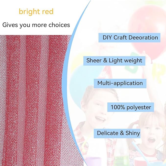 Glitter Tulle Fabric 56 Inch by 5.5 Yards Fabric Tulle Bolt - Image 3