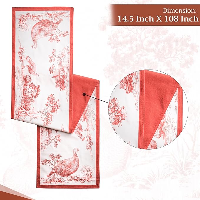 Maison d' Hermine Table Runner 100% Cotton Double Layer Table Runners 108 - Image 4