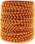 Mandala Crafts 6mm Faux Orange Pearl Beads Roll by MandalaCrafts