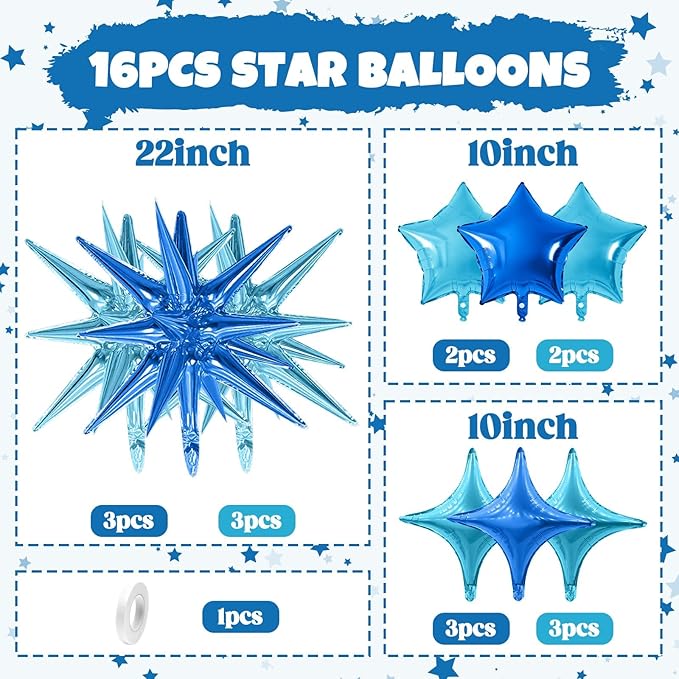 Blue Star Balloon - Image 2