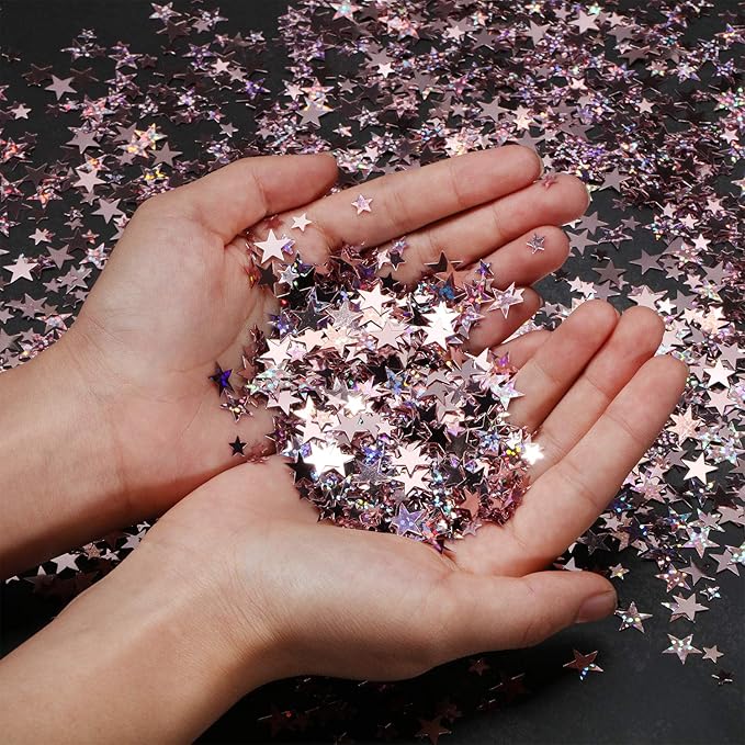 Hestya 60g Star Confetti Glitter Table Confetti Metallic Foil Stars - Image 7