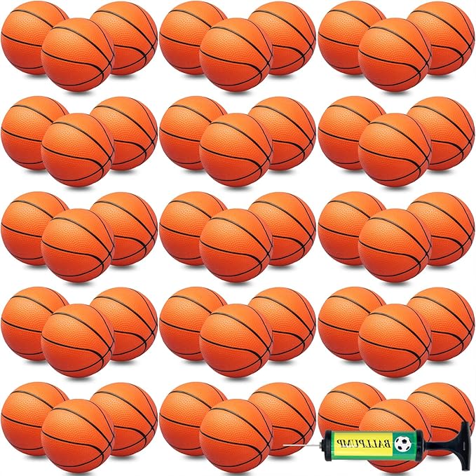 40Pcs 5" Inch Mini Basketball Balls Bulk Small Basketball Set by Oleitodh