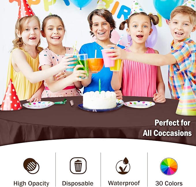 Exquisite 12-Pack Premium Plastic 84-Inch Round Tablecloth - Image 5