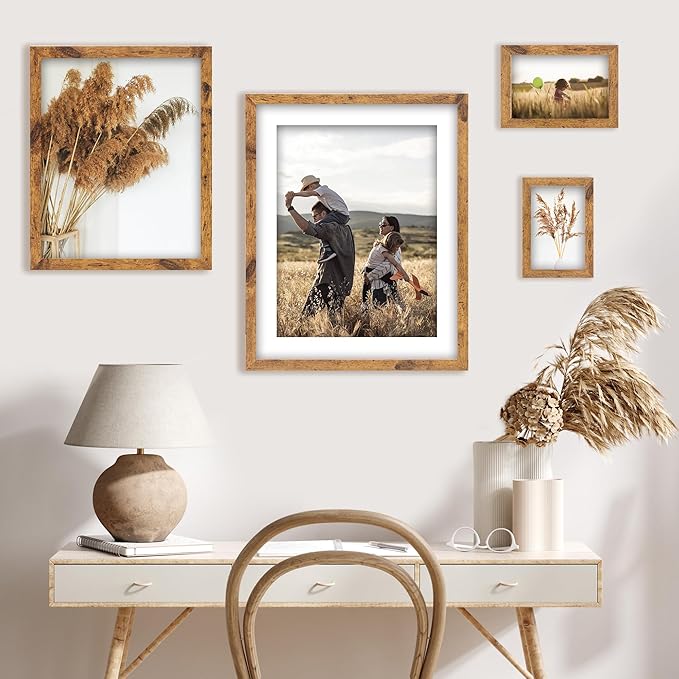 TWING 8x10 Picture Frames Set of 6, Rustic Photo Frames Collage - Image 2