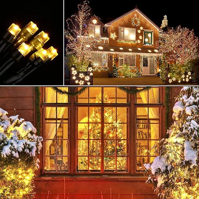 Toodour Solar Christmas Lights, 72ft 200 LED 8 Modes Outdoor Christmas String - Image 2