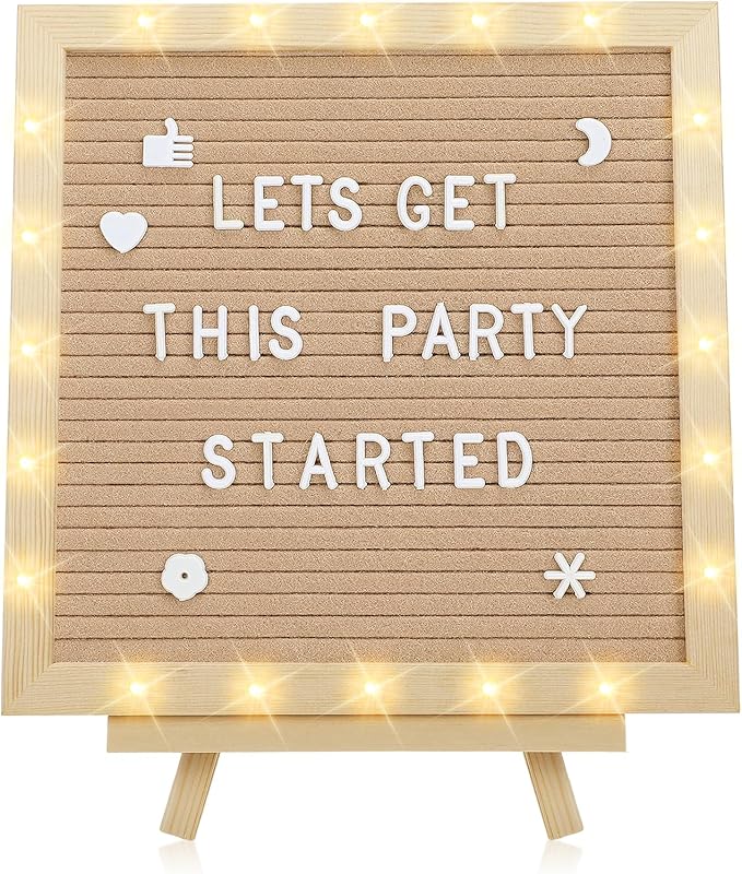 Light up Changeable Felt Letter Board Sign by ANPHSIN