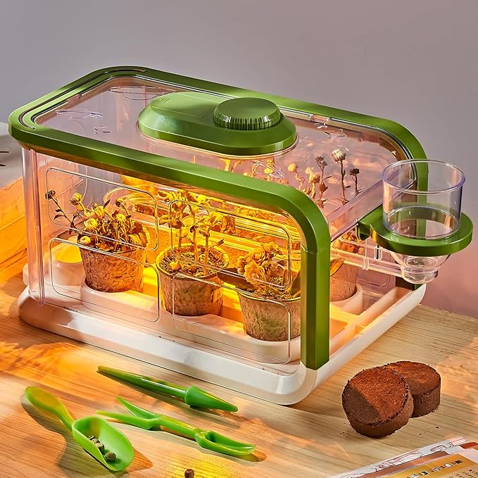 Kids Plant Growing Kit, Kids Gardening Greenhouse Growing Kit by Mostop