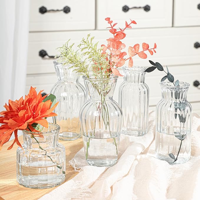Modern Clear Glass Vase Set - Image 5