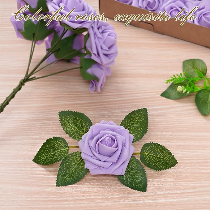 BLEUM CADE 36Pcs Artificial Flowers Fake Roses - Image 2