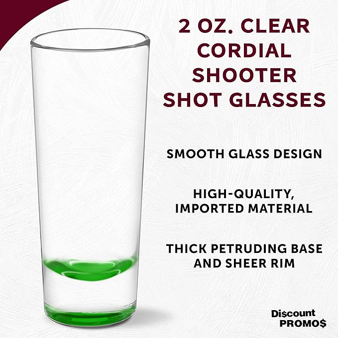 DISCOUNT PROMOS Cordial Shooter Shot Glasses 2 oz. Set of 10, Bulk Pack - Image 3