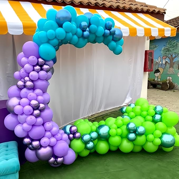 Pink Blue Purple Party Balloons - Image 4