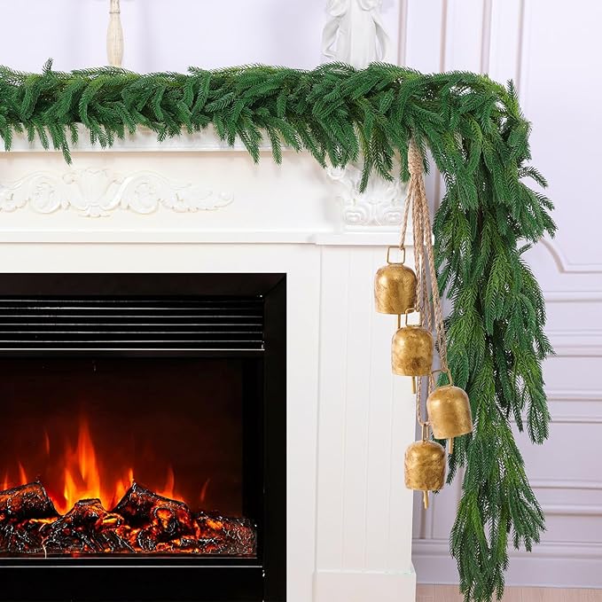Hananona 4 Pcs 6 Ft Artificial Norfolk Pine Garlands, Realistic Pine Garland - Image 3