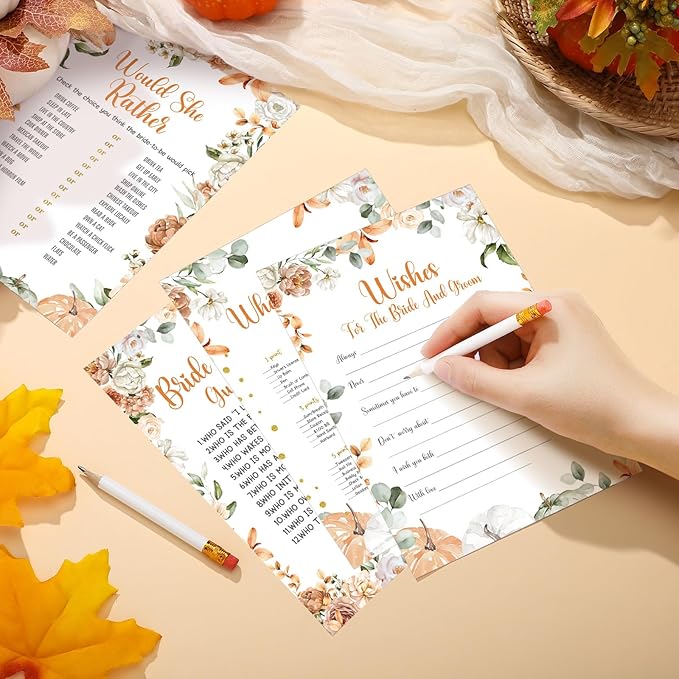 Teling 145 Pieces Bridal Shower Game Bridal Shower Favors Set Wedding Games - Image 2