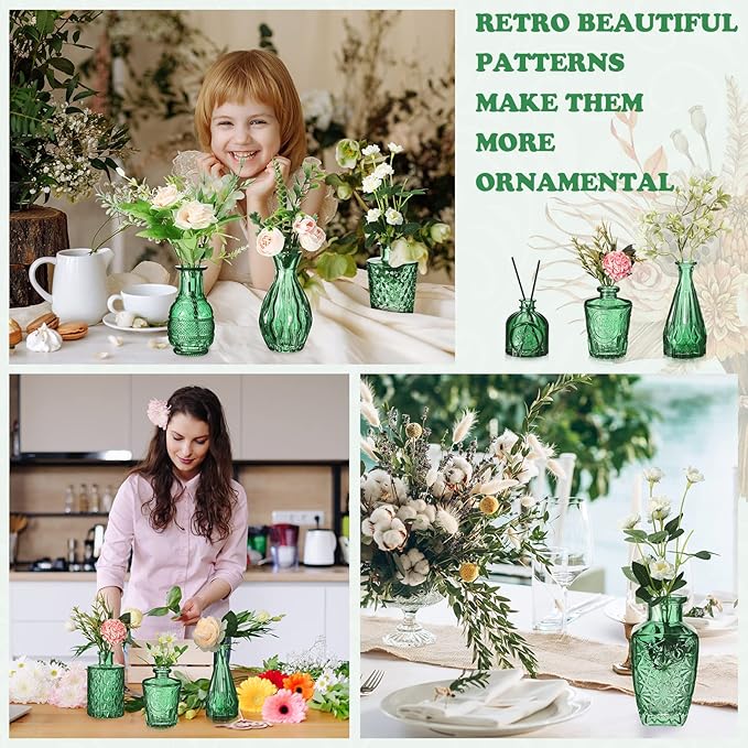 20 Pcs Glass Bud Vase Set Small Vintage Flower Vase in Bulk - Image 7