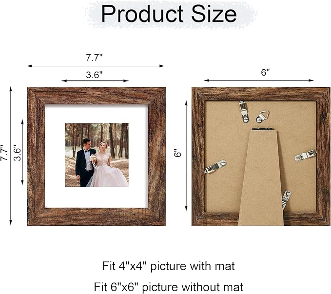 6x6 Picture Frame Set of 4 - Image 4