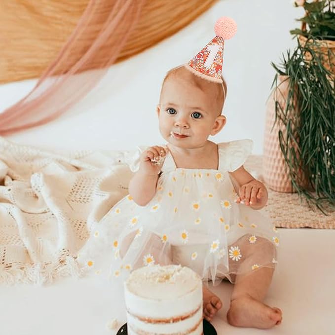 WAUAO Floral 1st Birthday Hat - Image 5