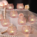DARJEN 12Pcs Pink Votive Candle Holders by DARJEN