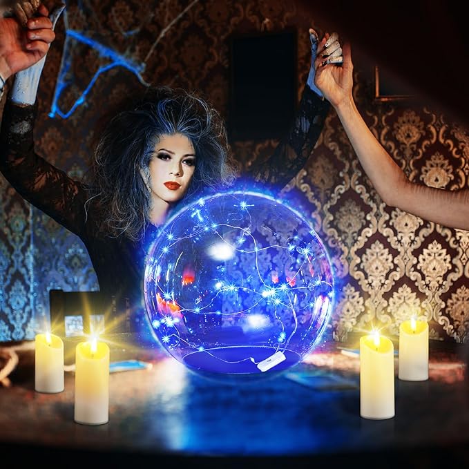 Halloween 14" Clear Acrylic Globe Decoration costume Set - Image 5