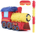 3D Train Pinata Bundle with a Blindfold and Bat, Train Pinata by Birchio