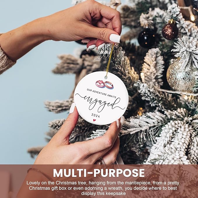 Engagement Christmas Ornament for Newly Engaged - Image 2