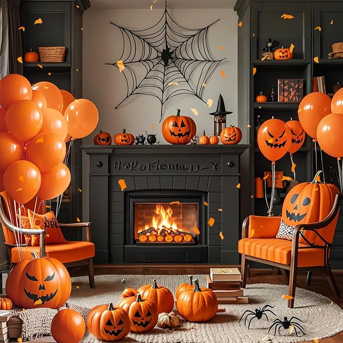 Orange Balloons, Latex Party Balloons - Image 4