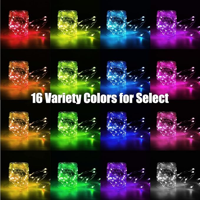 Dazzle Bright Color Changing Fairy Lights Battery Operated, 2 Pack Total 40FT - Image 2
