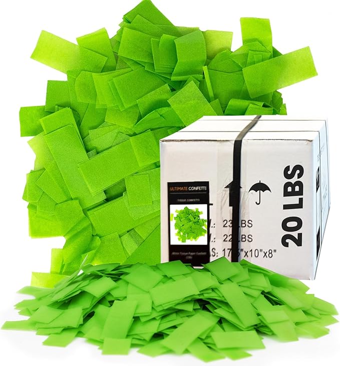 Ultimate Confetti, Light Green Biodegradable Confetti by UltimateConfetti