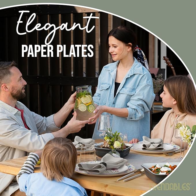 Trendables Heavy Duty Paper Plates Set - Image 6