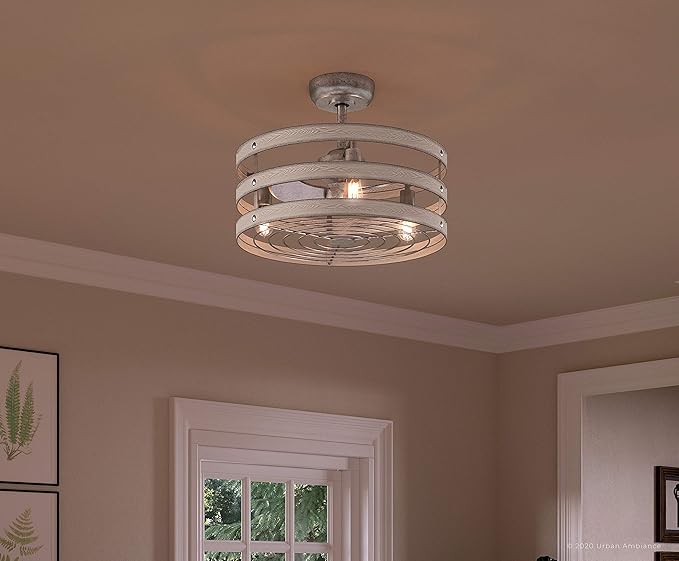 Urban Ambiance Luxury Modern Farmhouse Indoor Ceiling Fan, Small Size: 18.1" H - Image 3