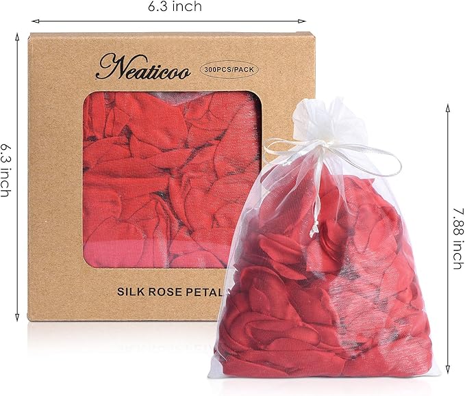 300pcs Artificial Red Rose Petals - Image 3