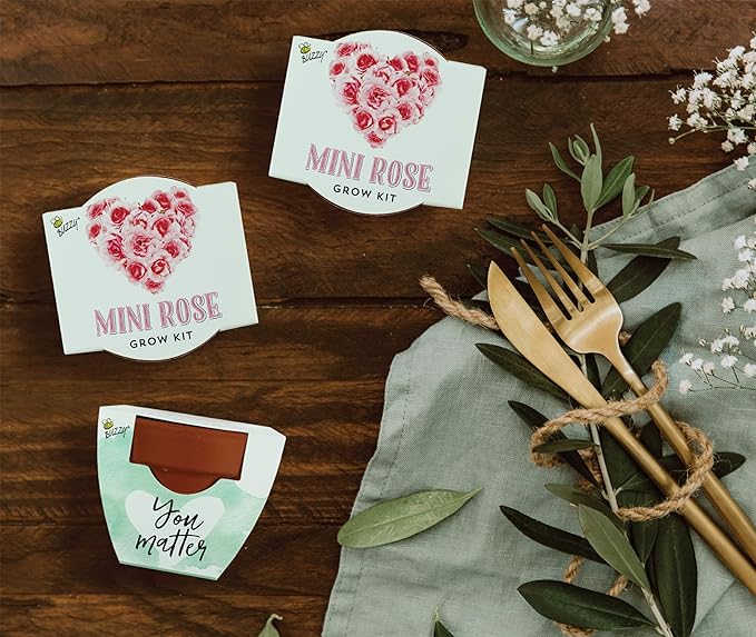 BUZZY Seeds Love Collection Mini Rose Terracotta Grow Pots, Baby Shower Prizes - Image 5