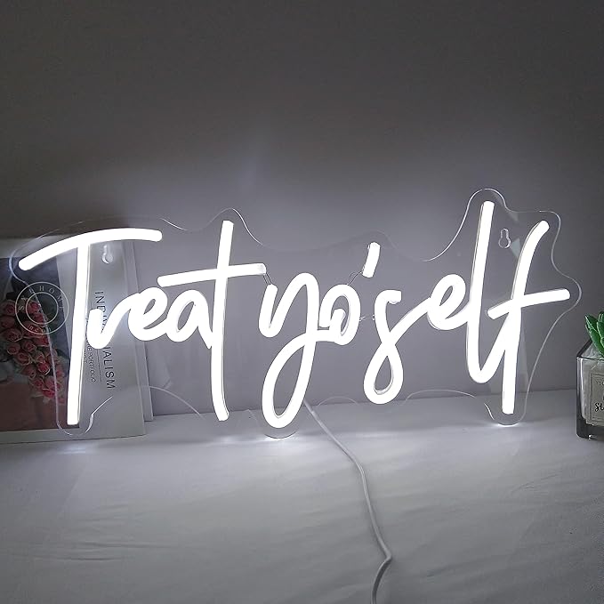 SYLHOME Treat Yourself Led Neon Light Sign Bedroom Kids Room Living Room Art - Image 3
