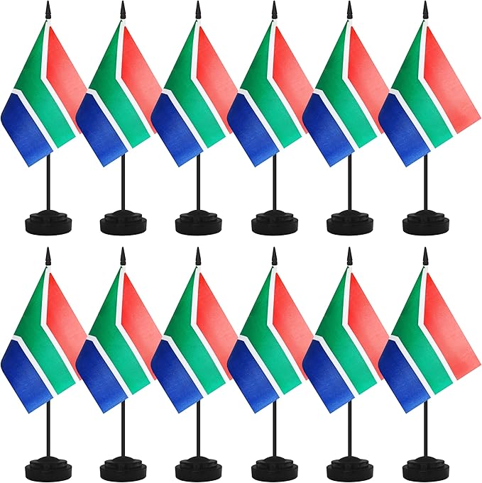 12 Pack South Africa Desk Flags by Unknown