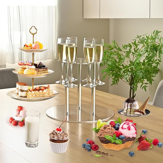Champagne Tower, Circle Acrylic Champagne Display Rack Stand - Image 8