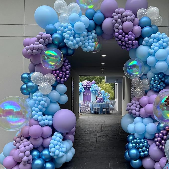 6Pcs Iridescent Foil Balloons, 22Inch Clear 4D Round Ball Balloon and Explosion - Image 5