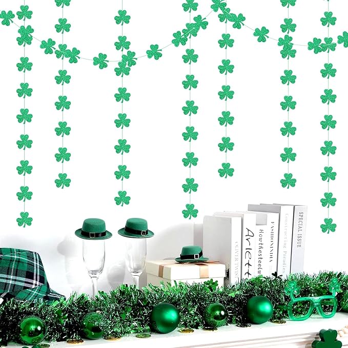 St-Saint Patricks-Day Decorations Shamrock Green-Garland - 35ft St. Patrick's - Image 7