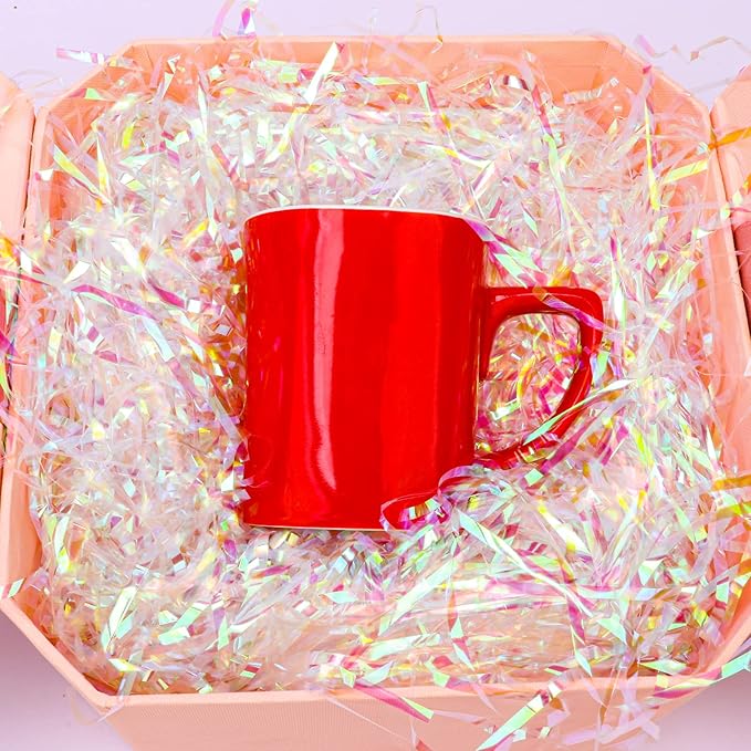 Zwish 150 Grams / 5.3 Oz Sparkly Easter Grass Iridescent Film PP Hamper Shreds - Image 4
