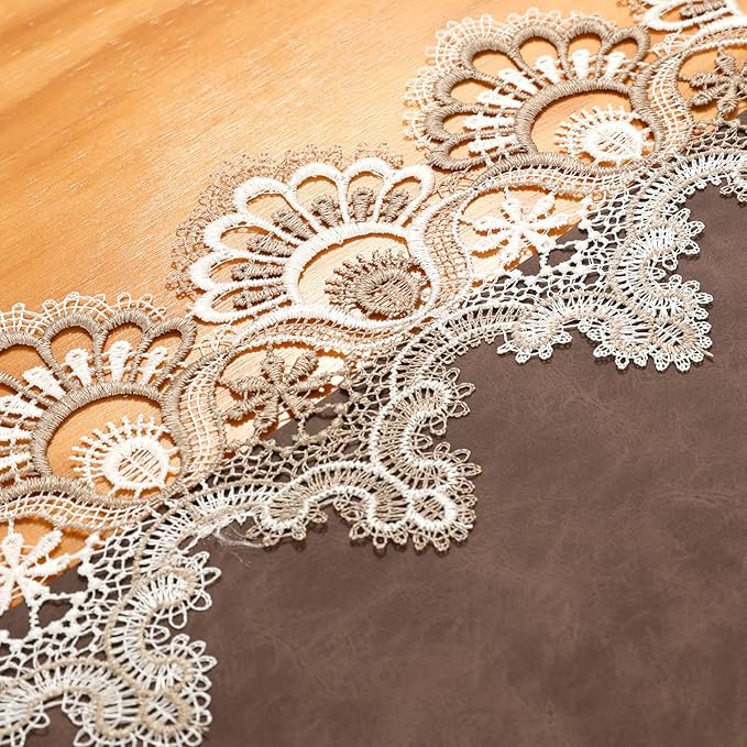 Vintage Lace Dining Table Runner, 108 Inches Macrame Coffee Table Runners - Image 6