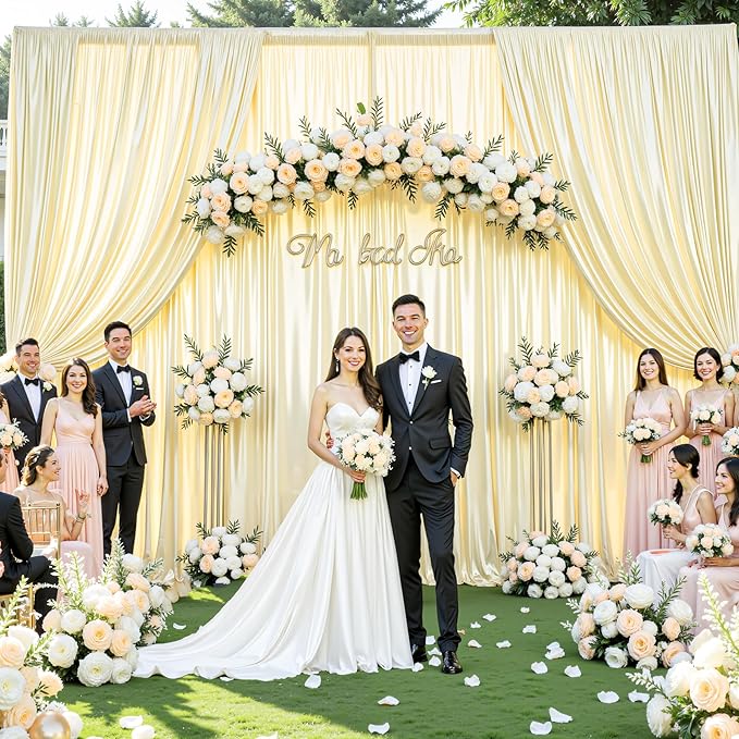 Champagne Glitter Backdrop Curtain - Image 5