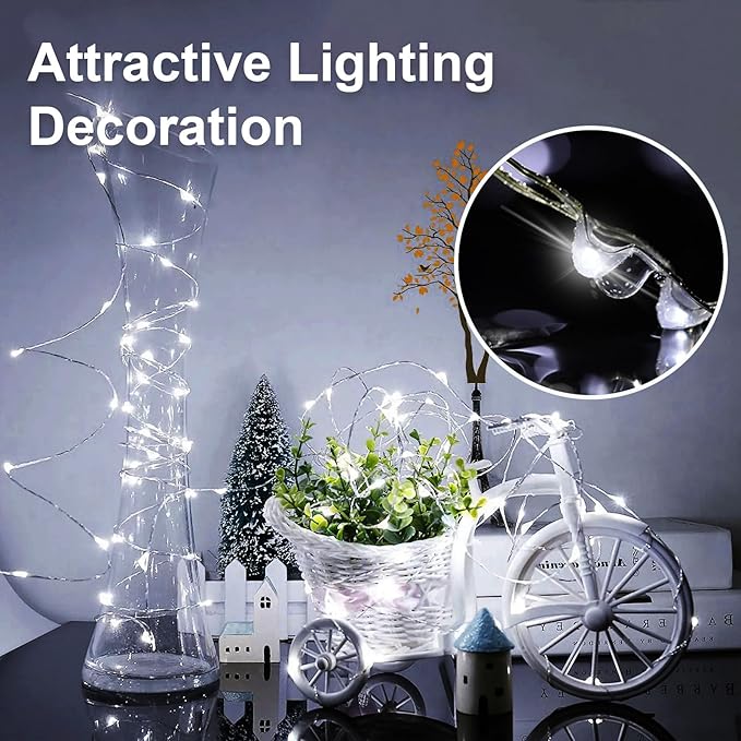 2 Pack 16Ft 50Leds Fairy Lights Mini Led String Lights Twinkle Lights - Image 6