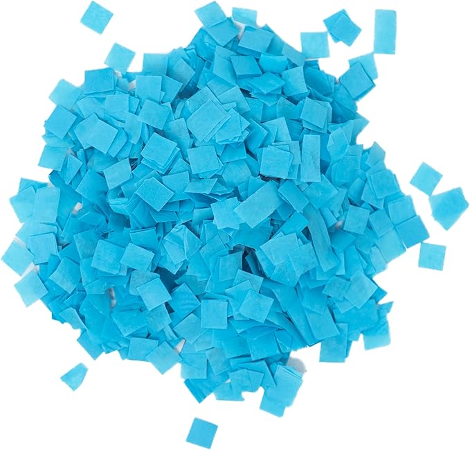 Biodegradable Tissue Confetti Squares, Turquoise Color – Ultimate Confetti by UltimateConfetti