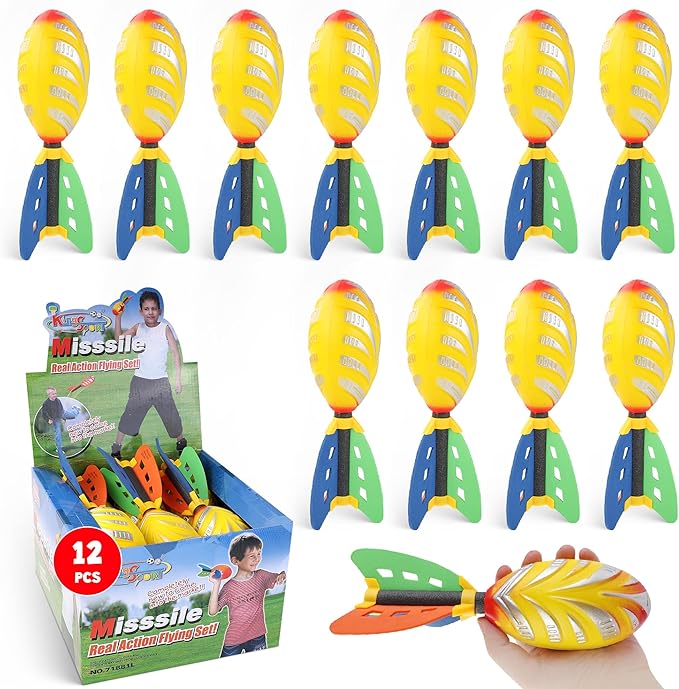 12 Pack Flying Foam Foam Missile Footballs by LibertyBrandsUS