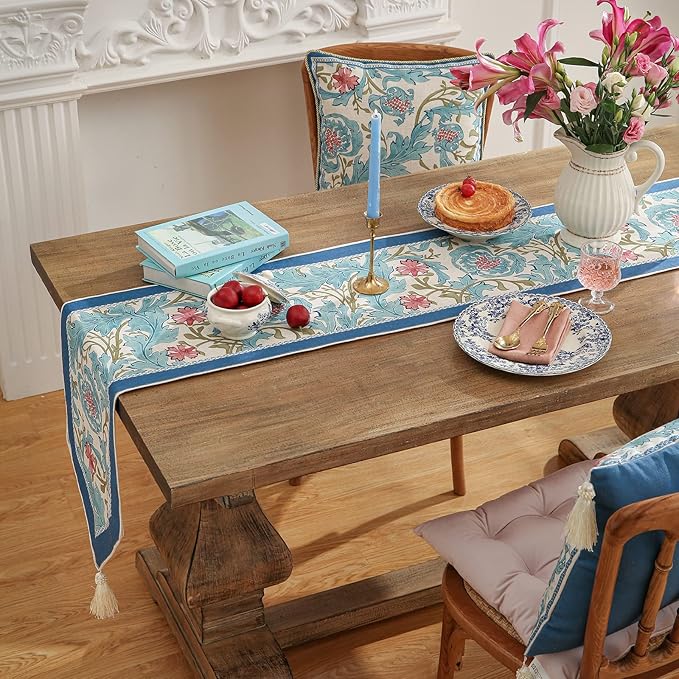 patdrea Linen Leopard Animal Table Runner Farmhouse - Image 3