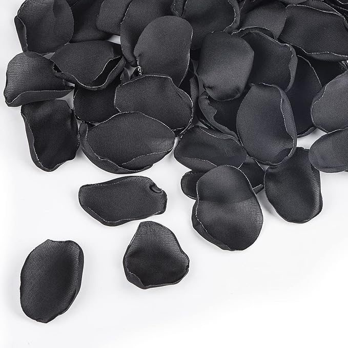 300pcs Artificial Black Rose Petals Fake Silk Flower Petals by NeaticooRose